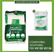 SACCHETTI VK 135/136 PZ.6 COMPATIBILI IN BUSTA