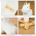 CAVALLO A DONDOLO 2 in 1 a Unicorno con Base Curva E RUOTE BIANCO