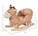 CAVALLO A DONDOLO GIRAFFA IN LEGNO 60X33X45CM