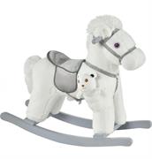 CAVALLO A DONDOLO IN LEGNO C/SUONI E ORSETTO 18-36 MESI