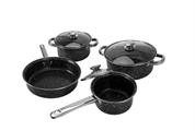BATTERIA 7PZ. NERO MARMORIZZATO