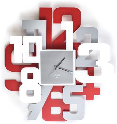 OROLOGIO SITTER ALLUMINIO-BIANCO-ROSSO