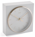 OROLOGIO DA TAVOLO BIANCO CM.16,5x6,5x16,5