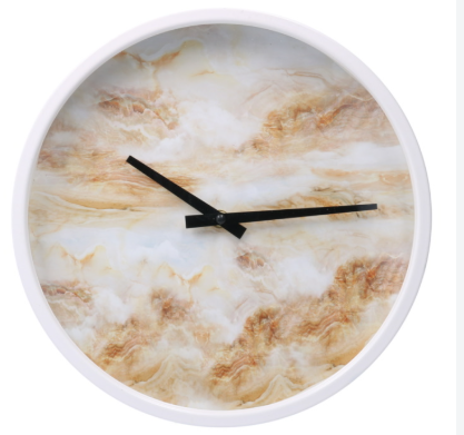 OROLOGIO TONDO METALLO BIANCO Ø30X6CM