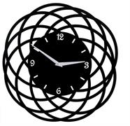 OROLOGIO CERCHI IN METALLO NERO Ø40XH.2CM