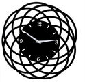 OROLOGIO CERCHI IN METALLO NERO Ø40XH.2CM