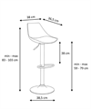 SGABELLO C/ALTEZZA REGOLABILE GRIGIO 38X46X104CM