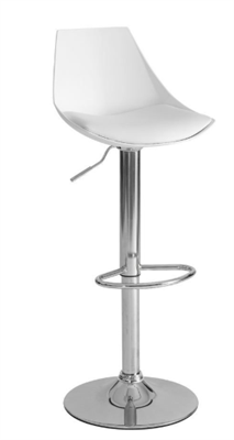 SGABELLO IN METALLO C/ALTEZZA REGOLABILE BIANCO 38X46X104CM