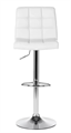 SGABELLO CUOIO SINTETICO/METALLO BIANCO 43X44X113CM