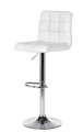 SGABELLO CUOIO SINTETICO/METALLO BIANCO 43X44X113CM