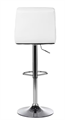 SGABELLO CUOIO SINTETICO/METALLO BIANCO 43X44X113CM