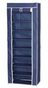 SCARPIERA ARMADIO IN TNT 9 RIP. C/STRUTTURA MET. 61X30X160CM BLU
