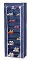 SCARPIERA ARMADIO IN TNT 9 RIP. C/STRUTTURA MET. 61X30X160CM BLU