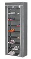 SCARPIERA ARMADIO IN TNT 9 RIP. C/STRUTTURA MET. 61X30X160CM GRIGIO