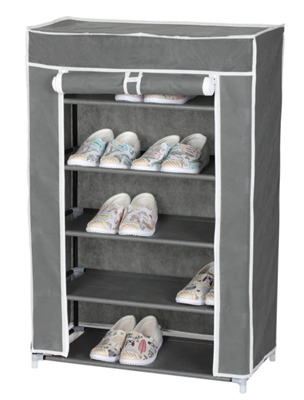 SCARPIERA ARMADIO 5RIP. STRUTTURA MET.61X30X90CM GRIGIO