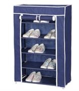SCARPIERA ARMADIO IN TNT 5 RIPIANI IN METALLO 61X.30X.90CM BLU