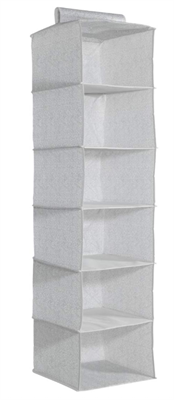ORGANIZZATORE TORTORA PER ARMADI 6 RIPIANI 30X30X120CM