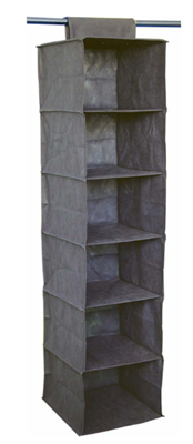 ORGANIZZATORE GRIGIO PER ARMADI 6 RIPIANI 30X30X120CM