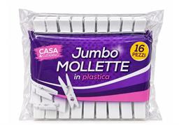MOLLETTE PLASTICA JUMBO 16PZ