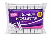 MOLLETTE PLASTICA JUMBO 16PZ