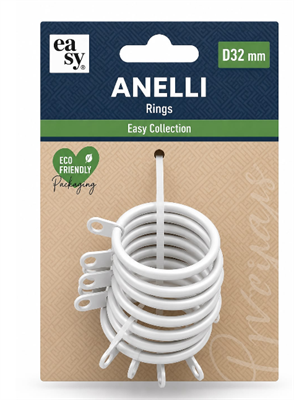 10 ANELLI FERRO D32 AVORIO ORO