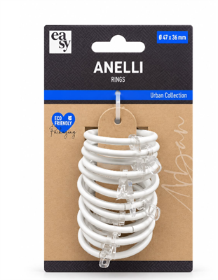 10 ANELLI PER TUBO Ø20MM BIANCO