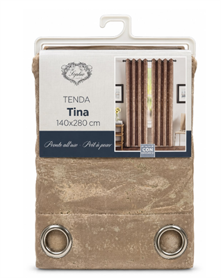 TENDA TINA TORTORA 140X280CM