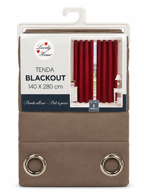 TENDA BLACKOUT 140X280CM TORTORA