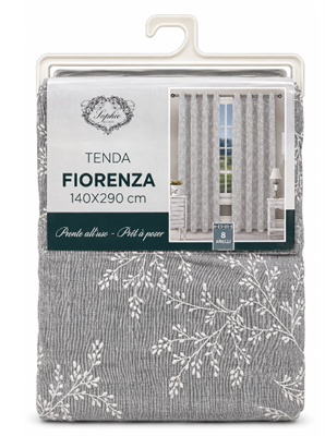 TENDA FIORENZA 140X290CM GRIGIO