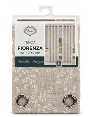 TENDA FIORENZA 140X290CM TORTORA