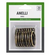 10 ANELLI FERRO D32 NERO ORO