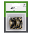 10 ANELLI FERRO D32 NERO ORO