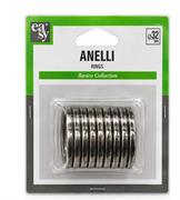 10 ANELLI FERRO D32 NERO ARGEN