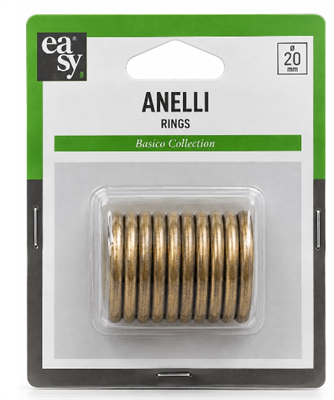 10 ANELLI FERRO D32 ORO ANTICO