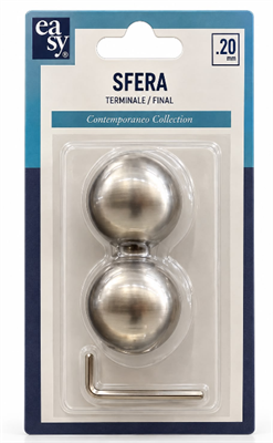 TERMINALE SFERA 020 NICKEL
