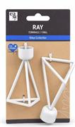COPPIA TERMINALI RAY Ø20MM BIANCO