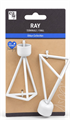 COPPIA TERMINALI RAY Ø20MM BIANCO