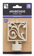 TERMINALE Ø28MM ARABESQUE TORTORA