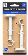 COPPIA DI SUPPORTI SINGOLI 7.5CM Ø20MM BIANCO