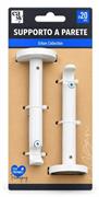 COPPIA SUPPORTI SINGOLI 14.5CM Ø20MM BIANCO