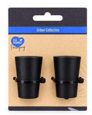COPPIA TERMINALI HAT Ø20MM NERO