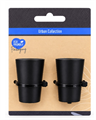 COPPIA TERMINALI HAT Ø20MM NERO