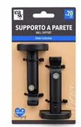 COPPIA SUPPORTI SINGOLI 7.5CM Ø20MM NERO