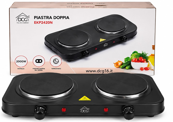 FORNELLO ELETTRICO 2 PIASTRE2 15.5