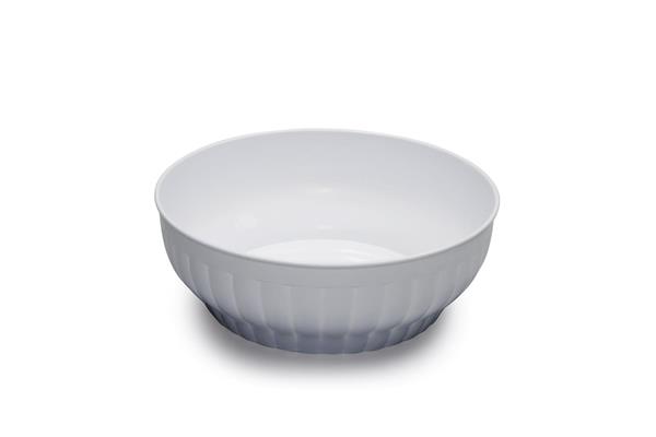 INSALATIERA PLASTICA CM.34 COSTOLATA BIANCA